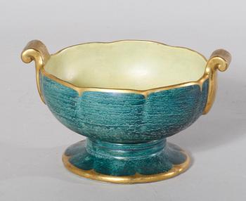 SKÅL, flintgods. Josef Ekberg, Gustavsberg. Dat 1929.