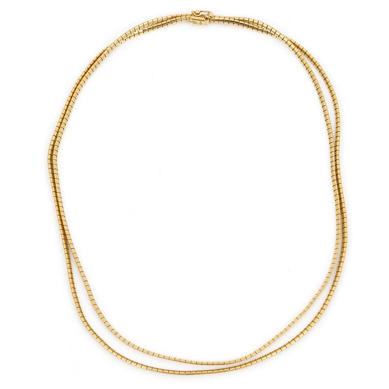 COLLIER, 18k guld, vikt ca 37 gram.