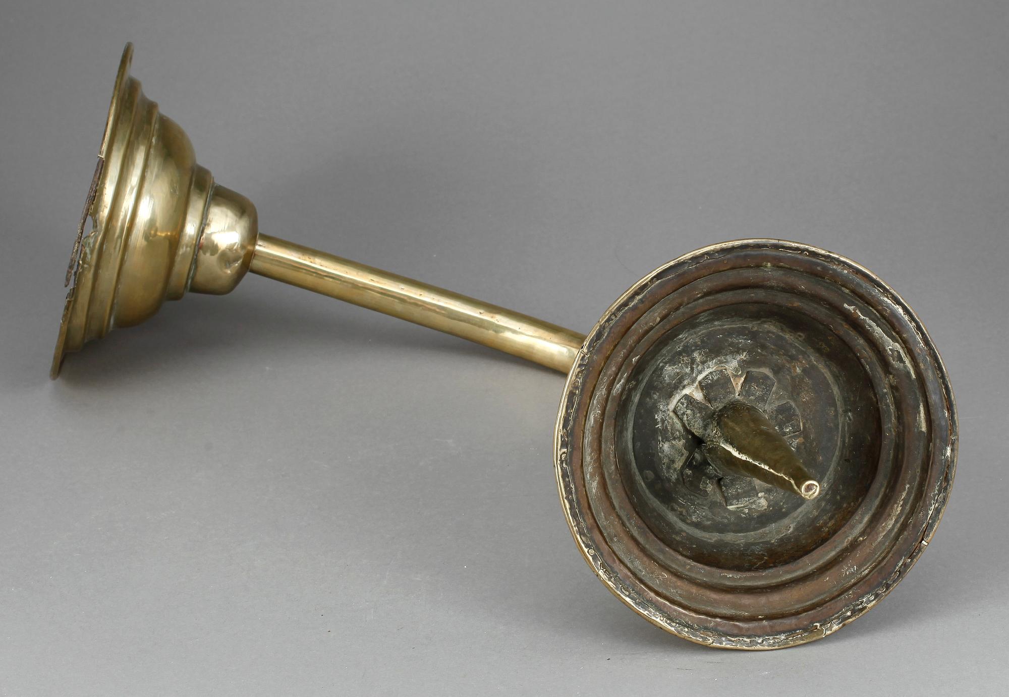 LJUSARM, mässing. Barock 1700-tal.