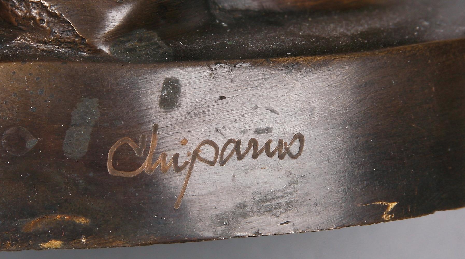 LJUSSTAKAR, ett par, brons. Barockstil, 1900-tal. Bär signatur.