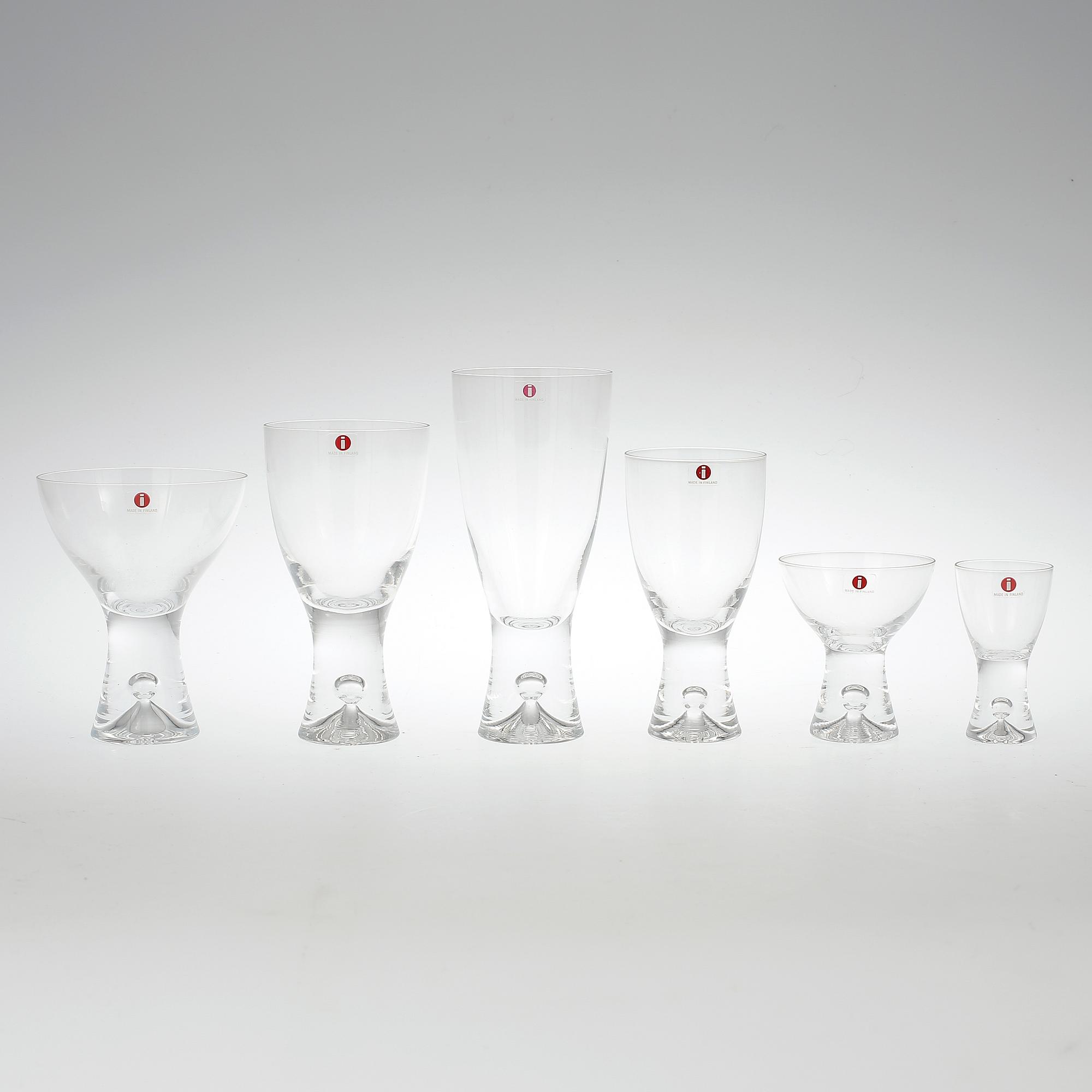 SERVISGLAS, 48 st, "Tapio", Tapio Wirkkala, Iittala, 1970/80-tal.