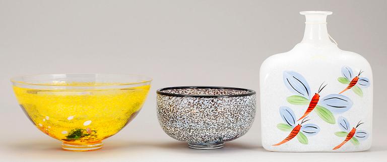 PARTI GLAS, 14 delar, bl a Ulrica Hydman-Vallien, Bertil Vallien, Kosta Boda.