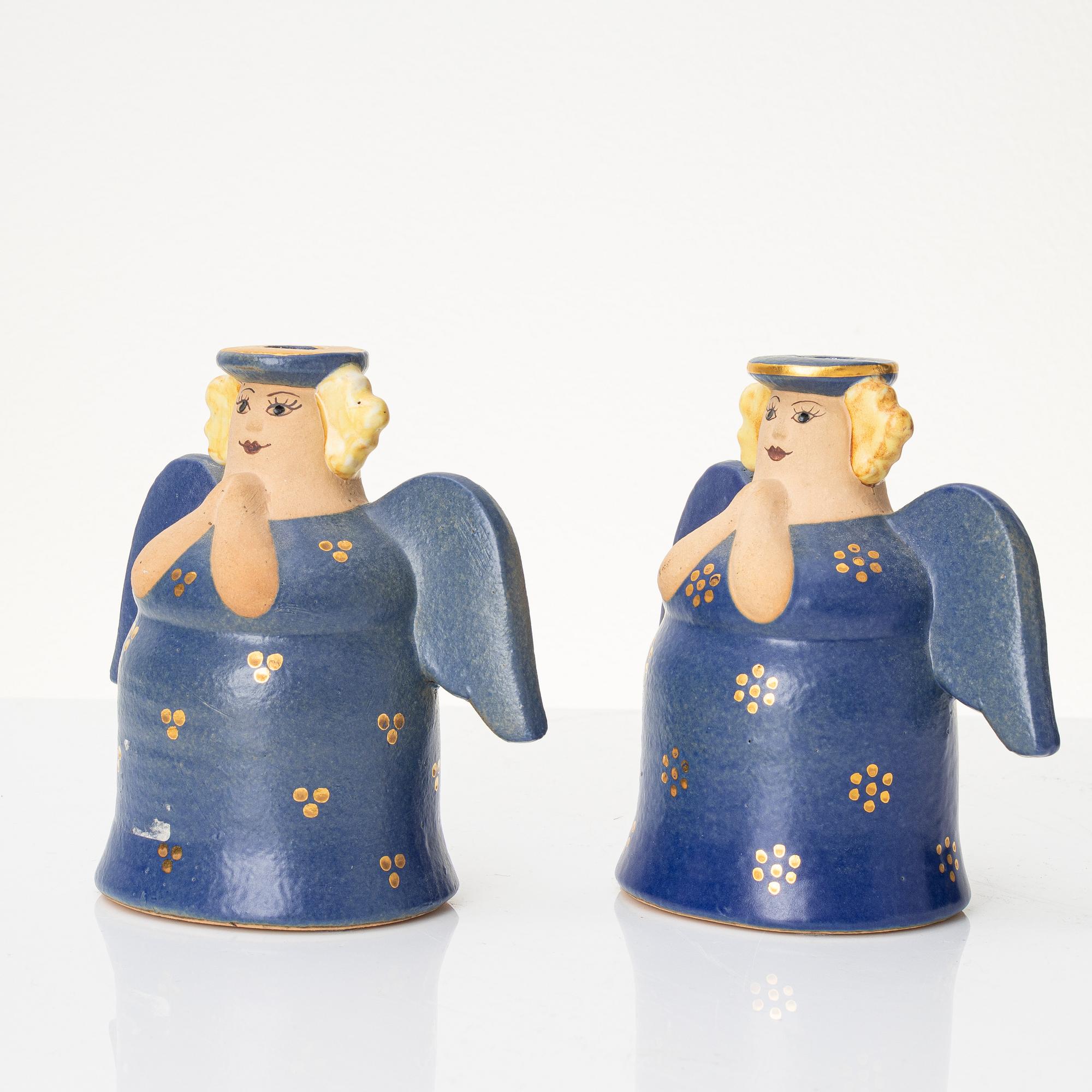 Lisa Larsson, five stoneware figurines, Gustavsberg and K-Studion Gustavsberg, Sweden.