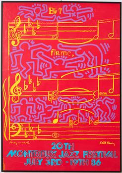 Keith Haring and Andy Warhol, after. "Montreux 1986".