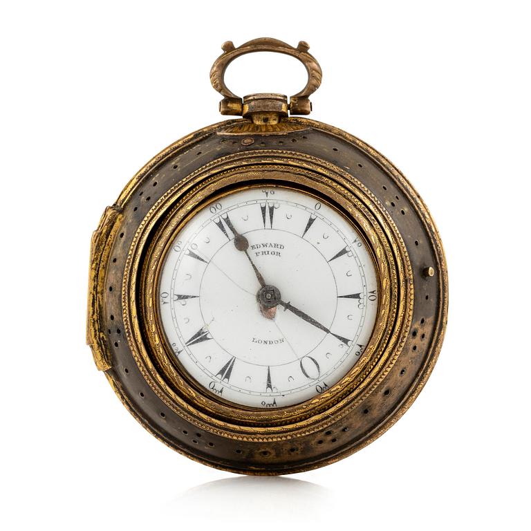 A triple-case pocket watch by Edward prior (watchmaker in London 1800-68) for the Turkish market.