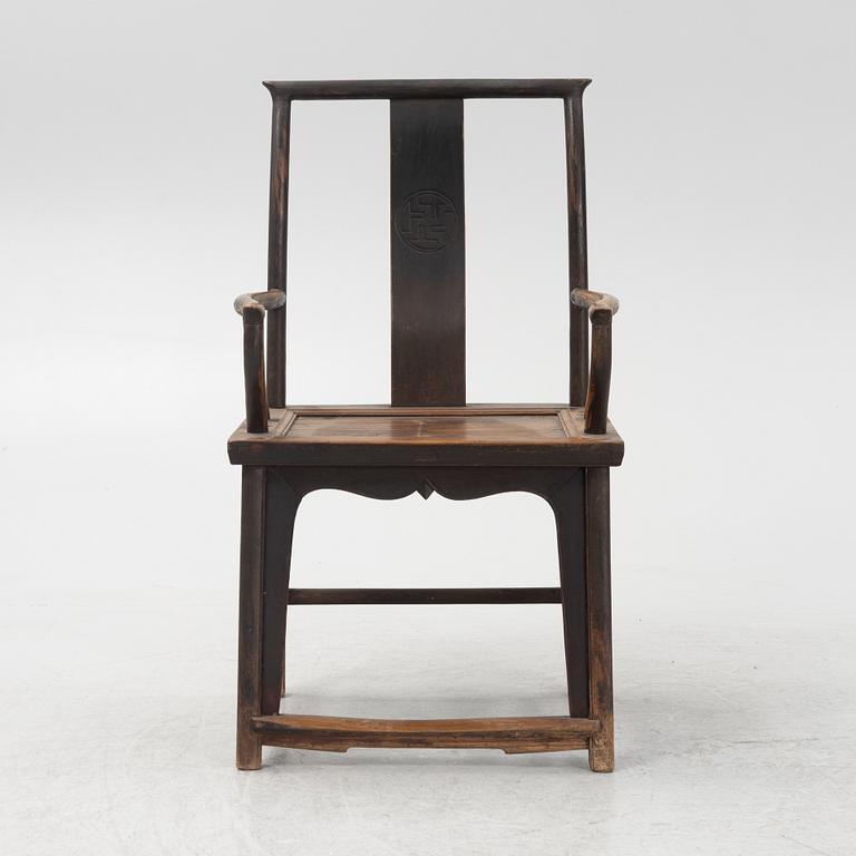 A hardwood armchiar, China, 20th century.