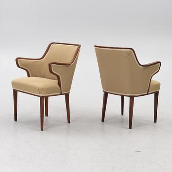 Karmstolar, ett par, Swedish Modern, 1940/50-tal.