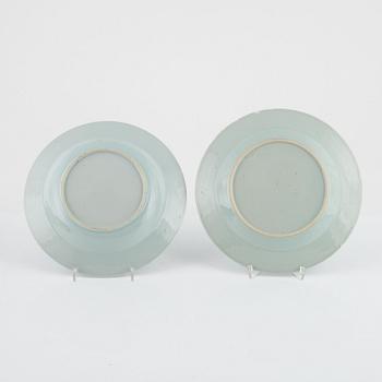 Tallrikar, 12 st, porslin, kina, Jiaqing (1796-1820).