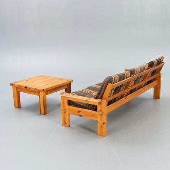 Sven Larsson, sofa table, fur, 1970s.