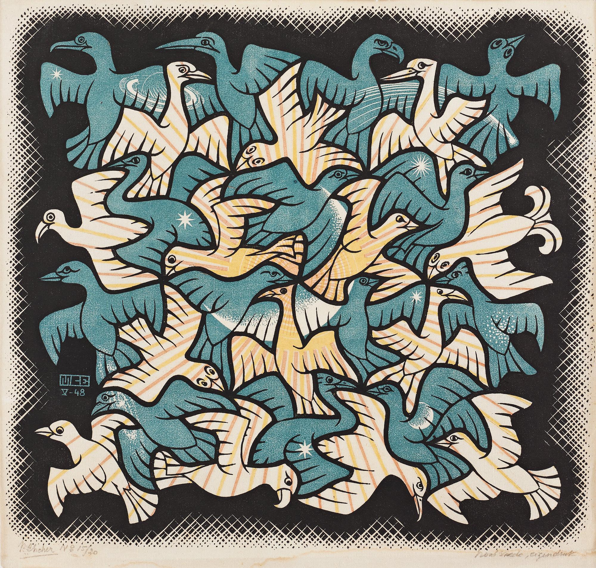 Maurits Cornelis Escher, ”Sun and moon”.