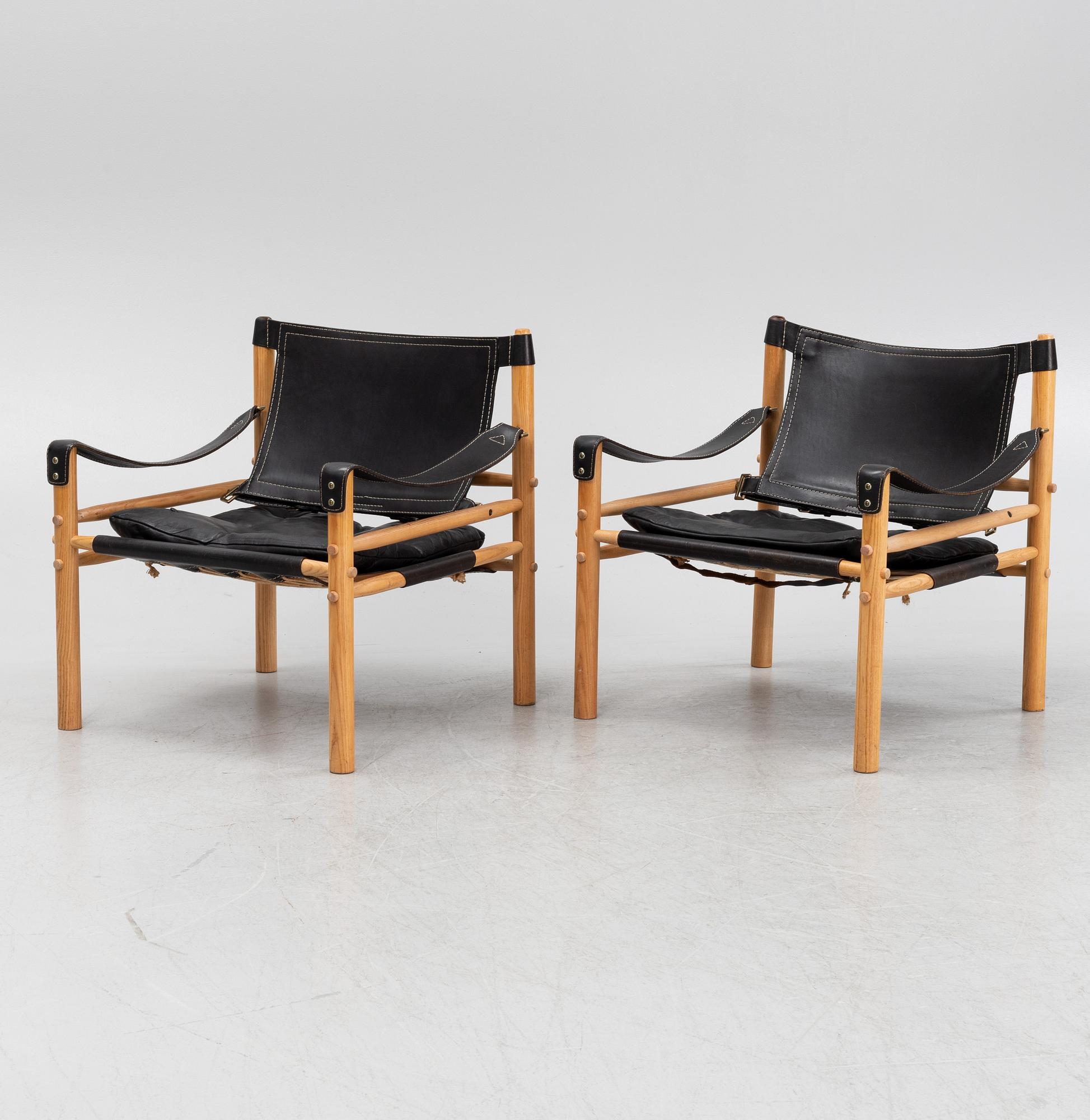 Arne Norell, a pair of 'Sirocco' armchairs, Norell Möbler AB, Sweden, second half of the 20th century.