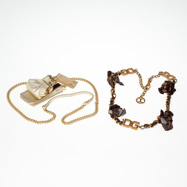 BÄLTE, 2 stycken, Dolce & Gabbana,