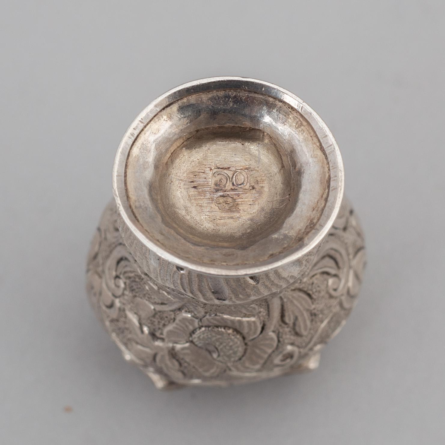 Olof Collander, sannolikt (verksam i Falkenberg 1761-1794), luktdosa, silver. Rokoko.