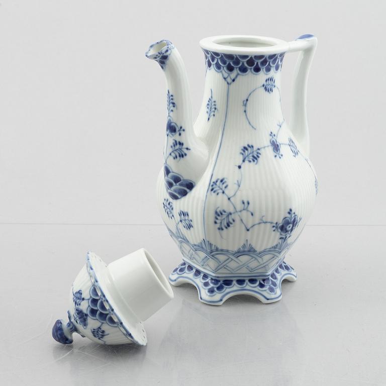 A 30-piece porcelain "Blue fluted", half and full lace coffee service, Royal Copenhagen, Denmark.