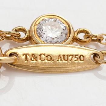 Tiffany & Co, Elsa Peretti, armband, "Diamonds by the Yard", 18K guld med diamanter.