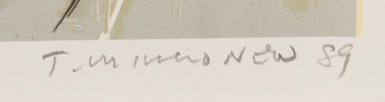 TAPANI MIKKONEN, lithograph, signed, marked EA II 3/5 and dated -89.