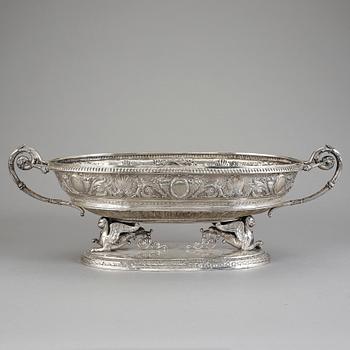 JARDINIERE, silver, fantasistämplar, Frankrike, Empirestil, vikt 4010 gr.