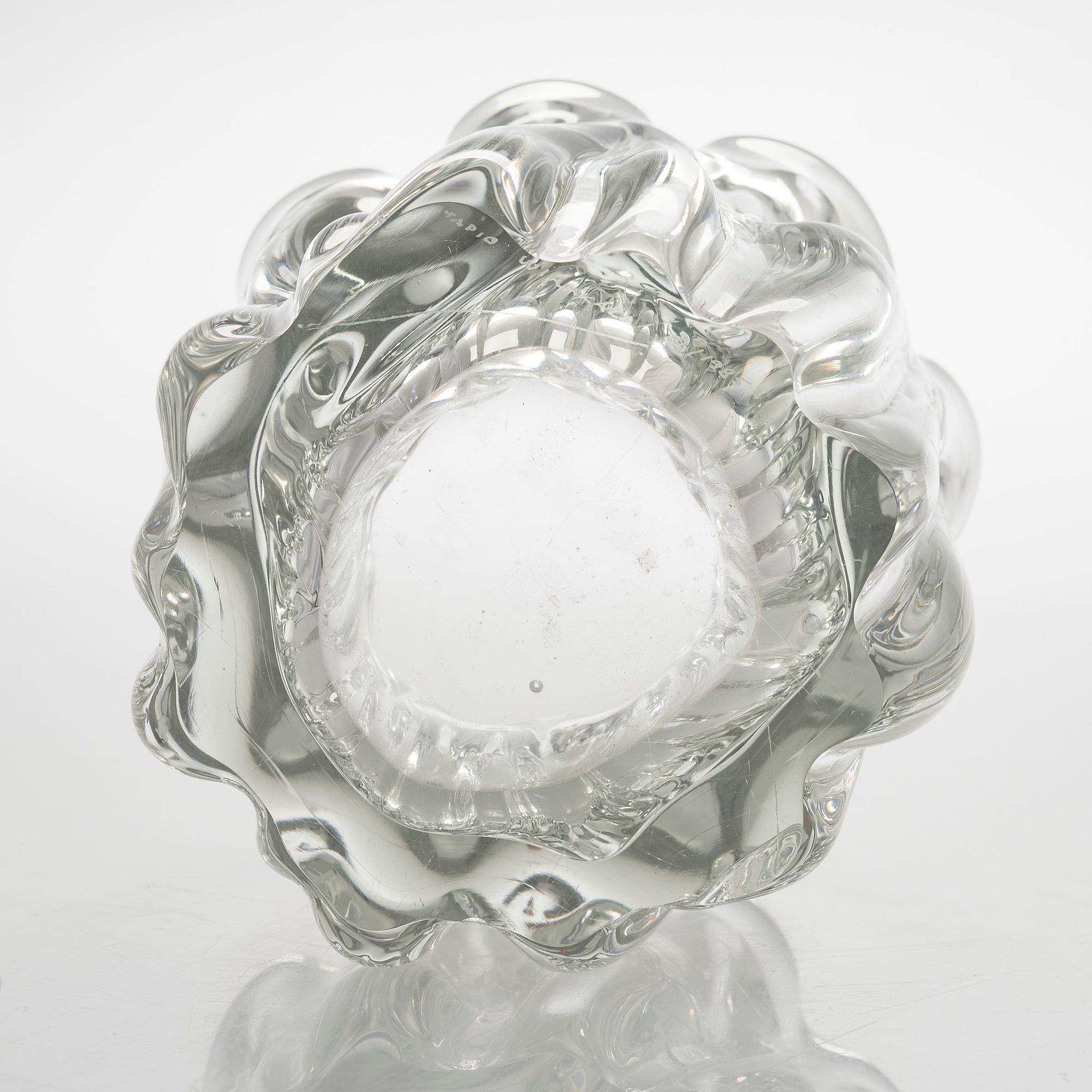 Tapio Wirkkala, maljakko, "Kalvolan kanto", signeerattu Tapio Wirkkala 80/1985.