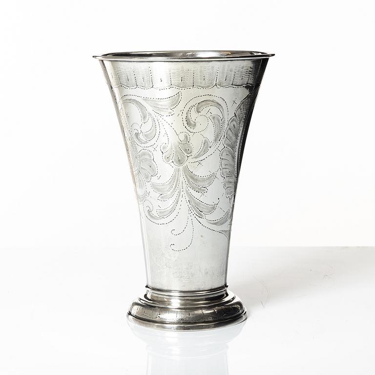 CG Hallberg, bägare, silver, Stockholm 1947.