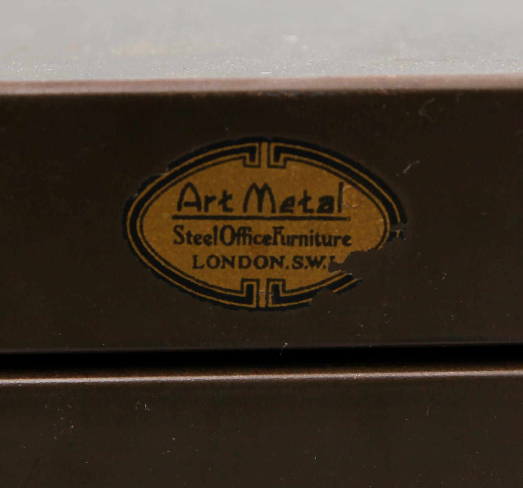 ARKIVSKÅP, Art metall Steel Office Furniture, London, 1900-talets mitt.