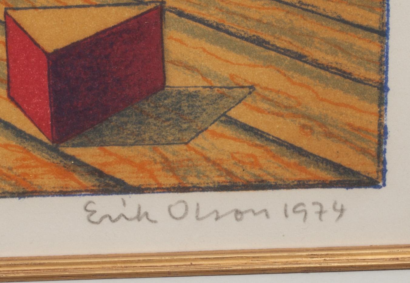 ERIK OLSON, färglitografi, signerad, daterad 1974 och numrerad 152/350.