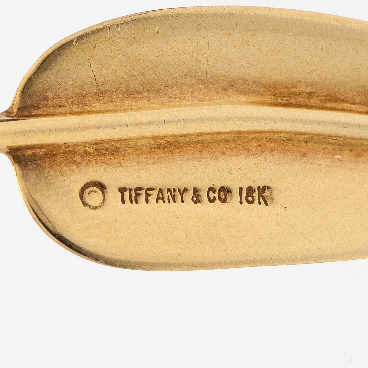 Tiffany & Co, halsband med hänge "Leaf" , 18K guld.