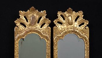 SPEGELLAMPETTER, ett par, rokokostil.