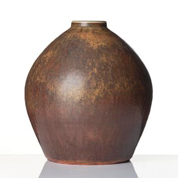 Carl-Harry Stålhane, a unique stoneware vase, Rörstrand Sweden 1965.