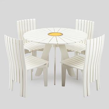 Alvar & Aino Aalto, Puutarhakalusto, 5 osaa, "Aurinko"-sarja, Artek 2000-luku.