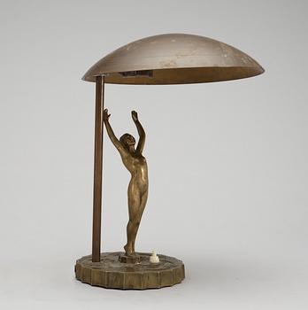 BORDSLAMPA, brons.