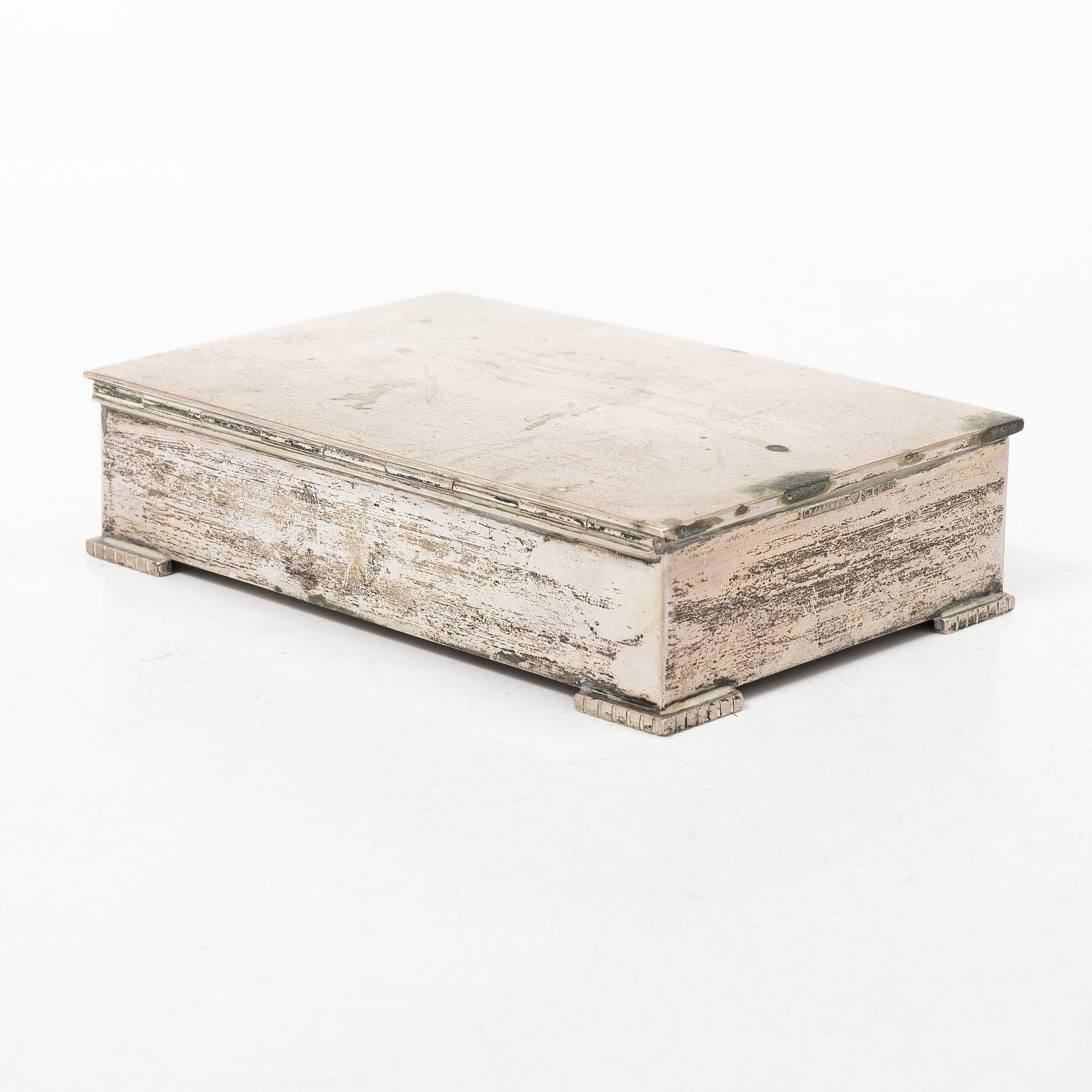 Carl Fredrik Carlman, A silver cigar box, 1936 Stockholm.