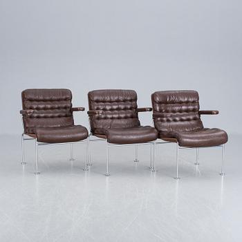 FÅTÖLJER, 3 st, "Birgitta", Bruno Mathsson. Dux.
