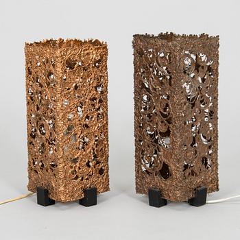 Tukiainen Aimo Ossi Kalevi, table lamps, 2 pcs Oy Moonlight Ltd 1970s.