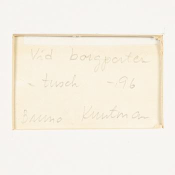 Bruno Knutman, tusch, signerad och daterad -96 a tergo.