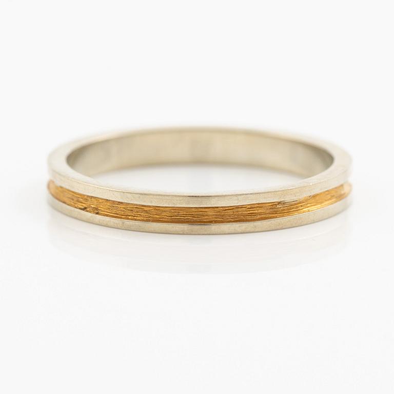 Lapponia, ring 18K gold and white gold, Finland 1978.