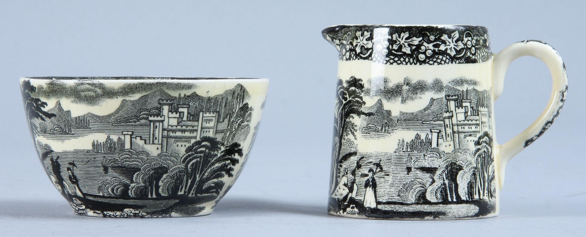 TESERVIS, 4 delar, flintgods, Royal Staffordshire Pottery, England, 1900-tal.