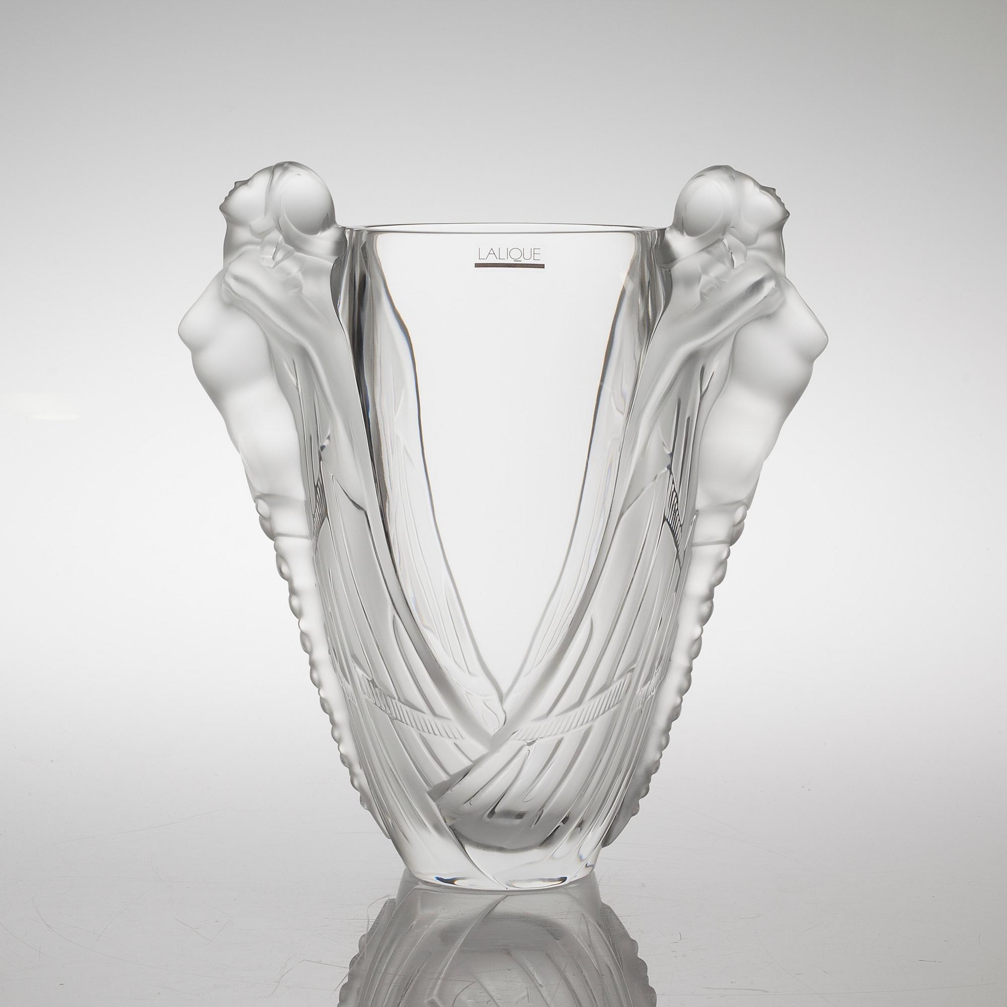 A Lalique glass vase, "Aurora", numbered 060/188 from the 21st century.
