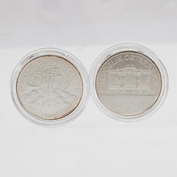 15 pcs 1oz coins 999 silver.