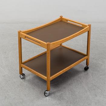 HANS J WEGNER, a oak serving trolley, Denmark.