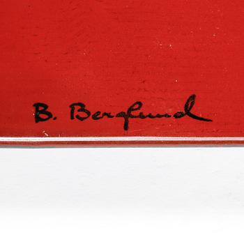 VÄGGPLATTA, emalj på plåt, Bengt Berglund, numrerad 149/150, Gustavsberg 1968.