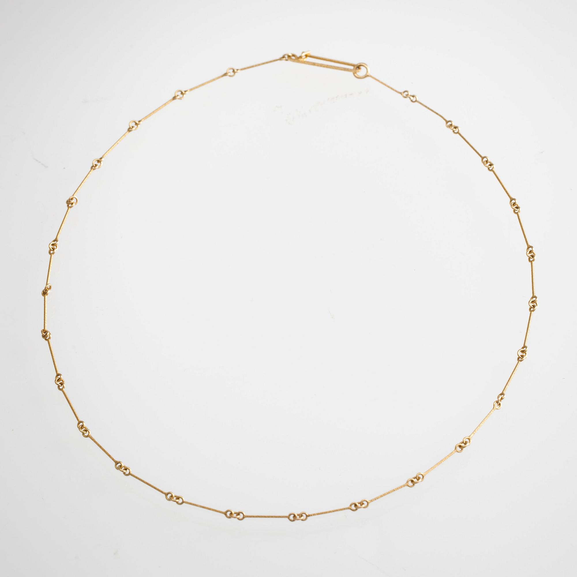 HALSSMYCKE, 14K guld, Björn Weckström Lapponia 1979. Vikt 2,7 g.