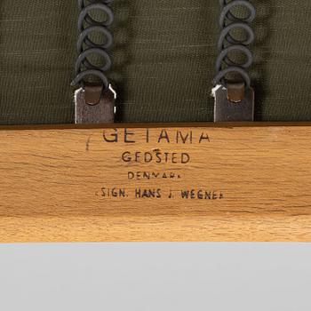 Hans J Wegner, fåtölj med fotpall, 'GE 290', Getama, Gedsted, Danmark.