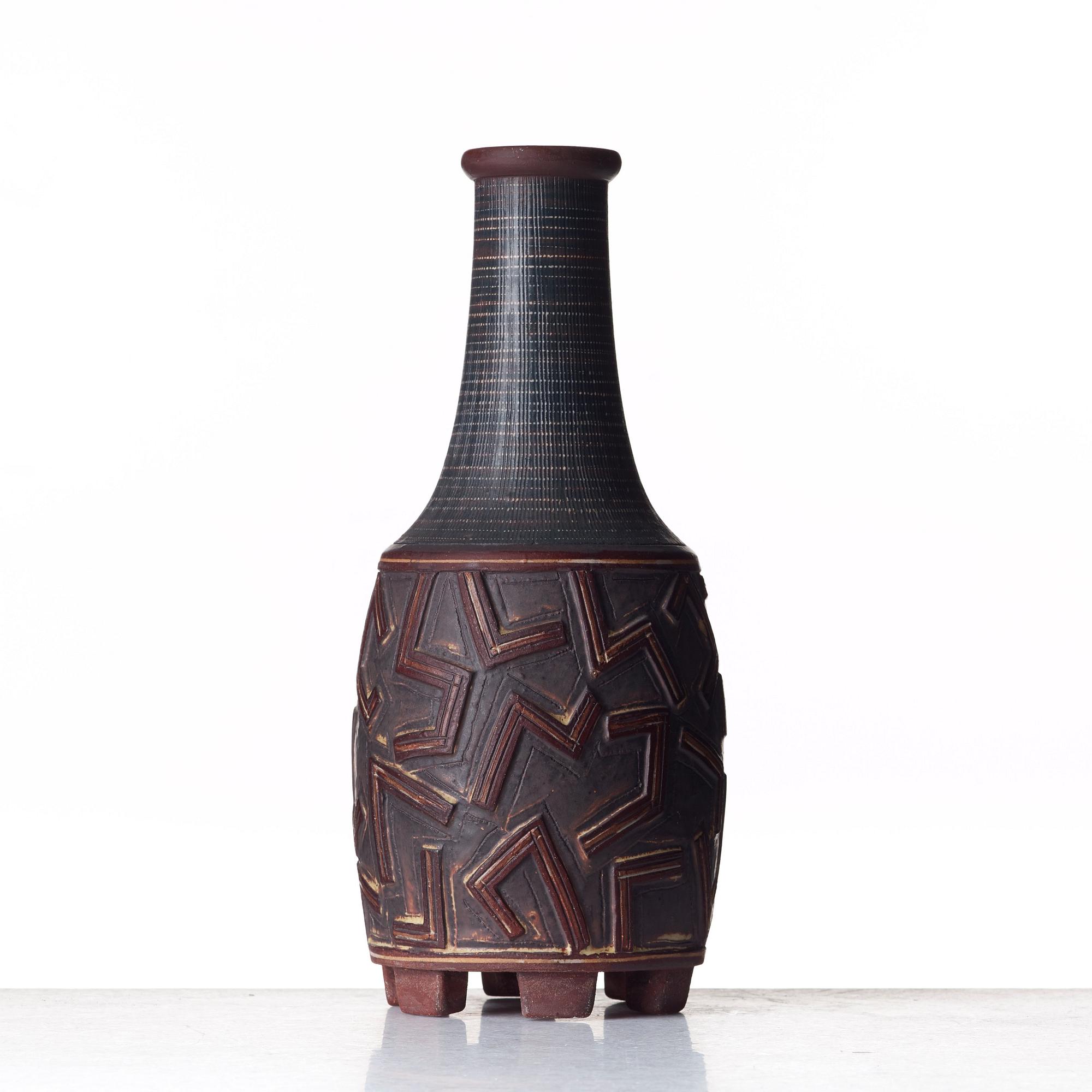 Wilhelm Kåge, a Farsta stoneware vase, Gustavsberg studio, Sweden 1955.