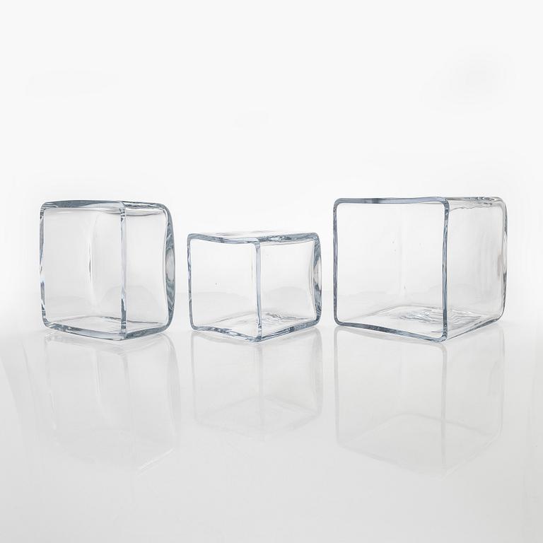 Heidi Blomstedt, a set of three "Lumi glass" vases, made to order, manufacturer Kumela.