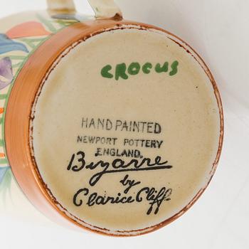 Clarice Cliff, 10-piece coffee service, stamped "Crocus", England.