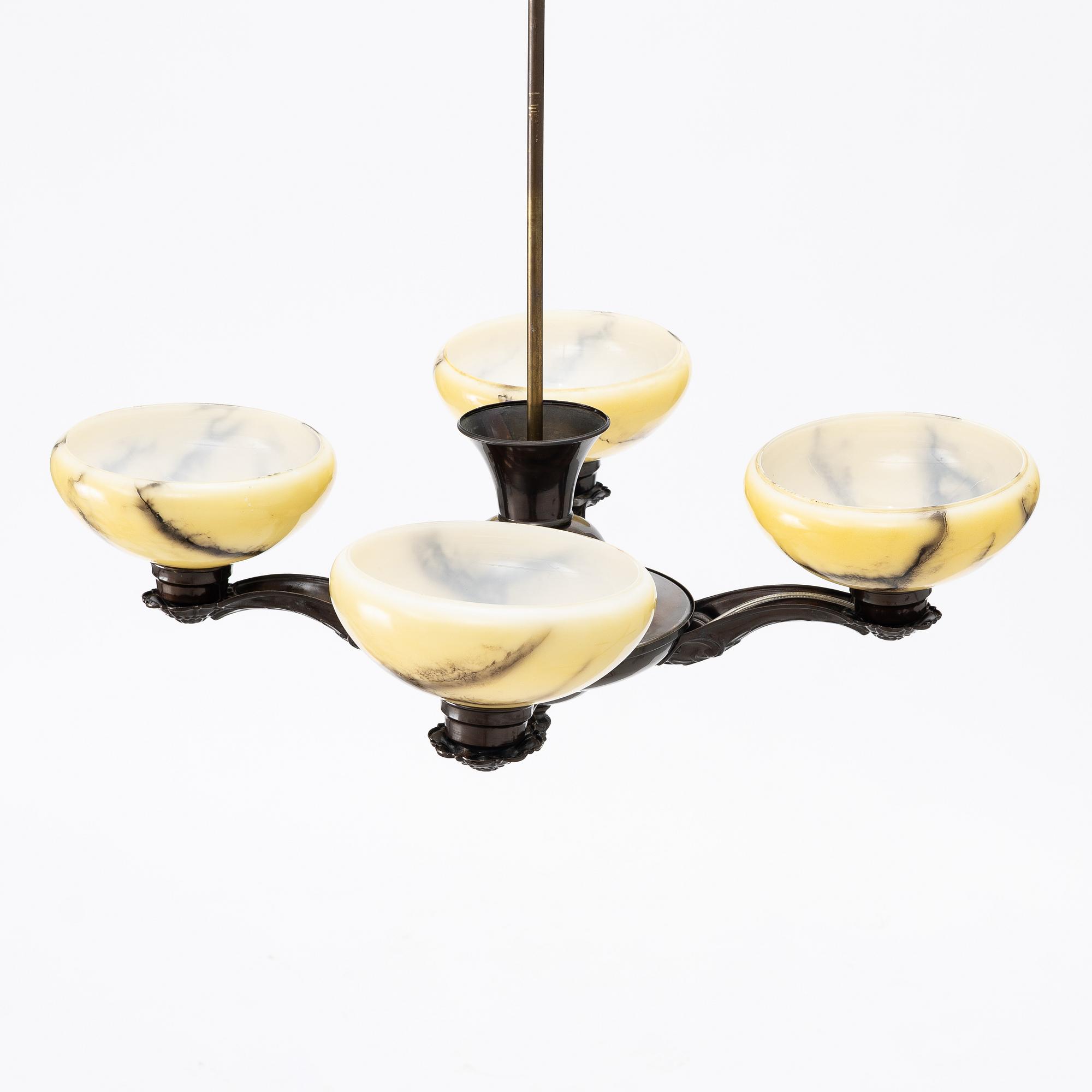 Ceiling lamp, 1920s.