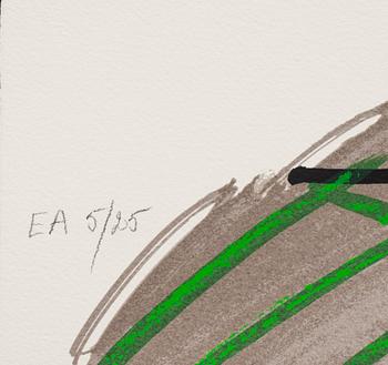 CARL FREDRIK REUTERSWÄRD, färglitografi, ej signerad, numrerad EA 5/25.