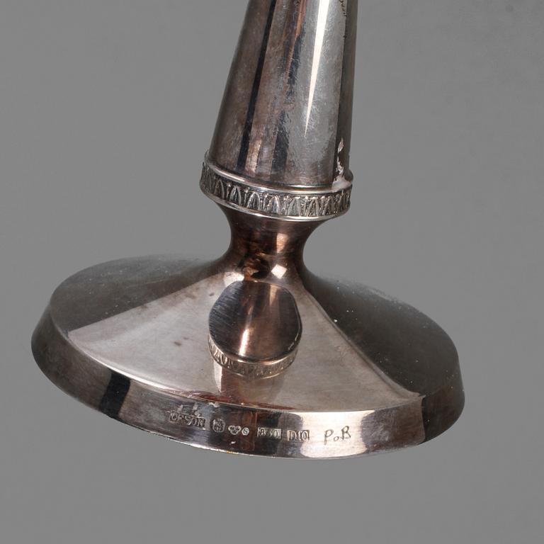 LJUSSTAKAR, ett par, silver, Ceson, Göteborg, 1978, vikt 355 gram.