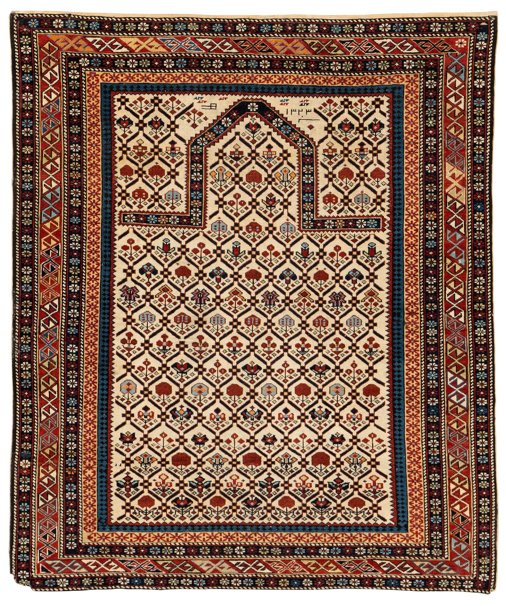 A rug, antique, Shirvan/Dagestan, Namazlyk, ca 138 x 114 cm.