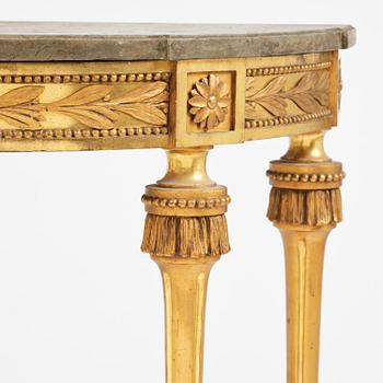 Konsolbord, Stockholmsarbete, sent 1700-tal, Gustavianskt.